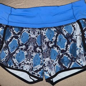 Lululemon Blue Snake Print Women's Shorts-